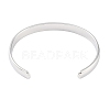Non-Tarnish 304 Stainless Steel Open Cuff Plain Bangles BJEW-H591-01P-02-3