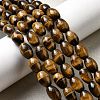 Natural Tiger Eye Beads Strands G-A275-A01-8x12mm-AB-1