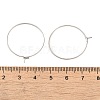 304 Stainless Steel Hoop Earrings Findings STAS-I120-60B-P-3
