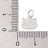 Cat Shape 925 Sterling Silver Charms STER-F056-03S-01-3