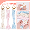 CHGCRAFT 3 Strands 3 Colors Golden Tone Alloy Heart Keychain Clasps AJEW-CA0002-11-5