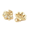 High Polished Ocean Brass Micro Pave Clear Cubic Zirconia Pendants CU-CBAF3CF-02K-01-2