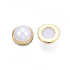 Plated ABS Plastic Imitation Pearl Beads PACR-T012-01-2