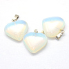 Heart Opalite Pendants G-Q438-06-2