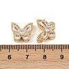Brass Micro Pave Cubic Zirconia Multi-Strand Butterfly Links KK-K407-29G-01-3