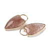 Natural Strawberry Quartz Pendants G-I393-01G-07-2