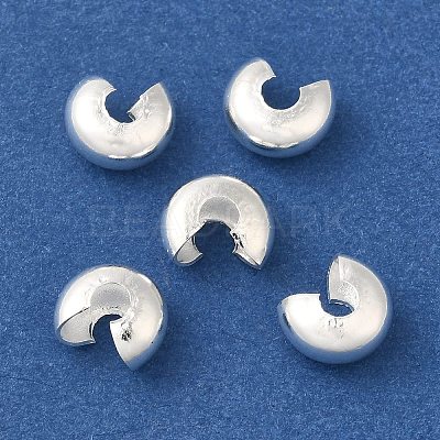 Brass Crimp Bead Cover KK-K383-07A-S-1