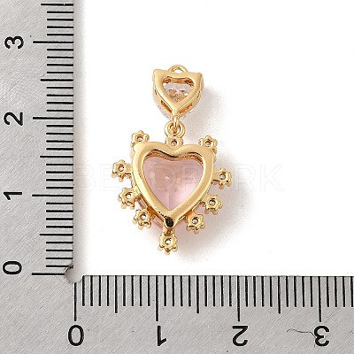 Brass Glass Charms KK-P340-02G-02-1