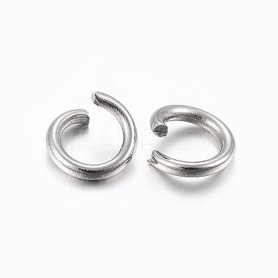Non-Tarnish 304 Stainless Steel Open Jump Rings X-STAS-H437-4x0.8mm-1