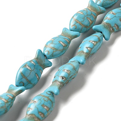 Synthetic Turquoise Dyed Beads Strands G-E594-18-1