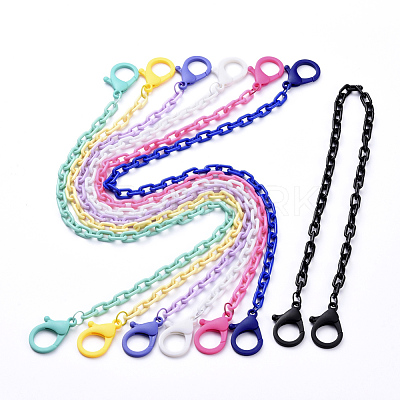 Personalized ABS Plastic Cable Chain Necklaces NJEW-JN02849-1