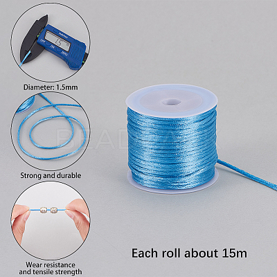 Nylon Satin Rattail Cord NWIR-PH0001-41-WH-1