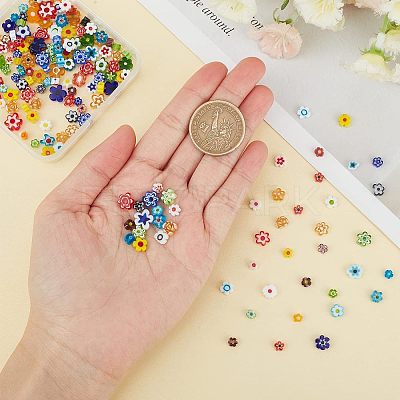 3 Strands 3 Style Handmade Millefiori Glass Bead Strands LAMP-OC0001-50B-1