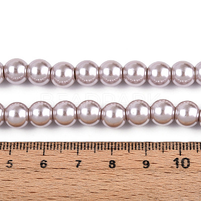 Baking Paint Pearlized Glass Pearl Round Bead Strands HY-Q330-8mm-81-1