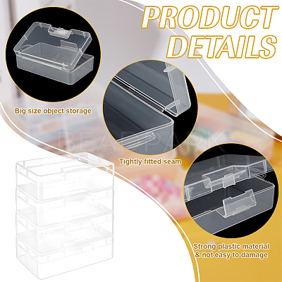 Plastic Bead Containers with Hinged Lid AJEW-WH0479-88A-1