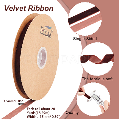 Single Face Velvet Ribbons OCOR-WH0080-14C-01-1