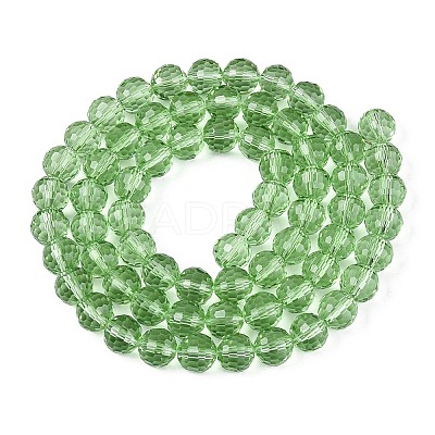 Transparent Glass Bead Strands GLAA-R095-8mm-28-1