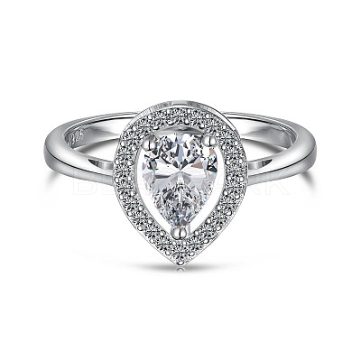 925 Sterling Silver Micro Pave Cubic Zirconia Finger Rings FS-WGBB1F3-03-1