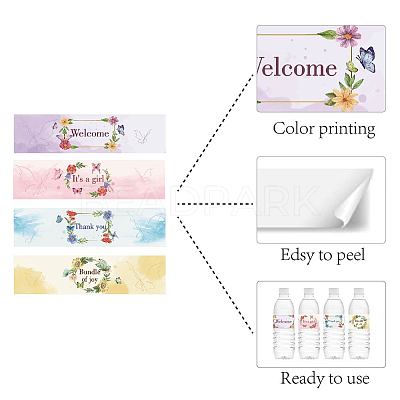 1 Bag Self-Adhesive Plastic Labels Stickers DIY-CN0002-09D-1