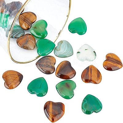 20Pcs 2 Style Natural Mixed Cabochons G-FH0001-21-1