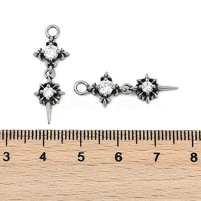 316 Surgical Stainless Steel Micro Pave Cubic Zirconia Pendants LS-STAS-G349-03AS-02-1
