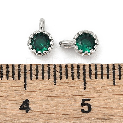 Brass Pave Cubic Zirconia Pendants KK-H204-03P-06-1