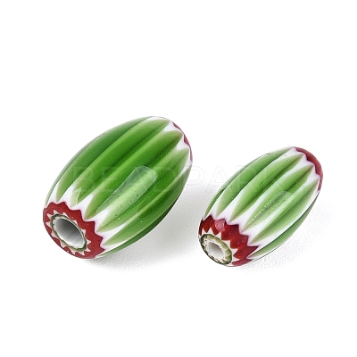 Handmade Millefiori Glass Barrel Beads LS-LA-N002-03F-1