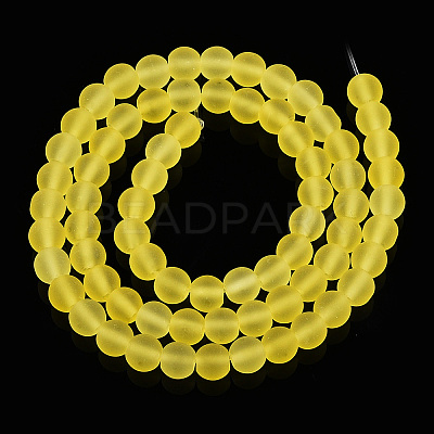 Transparent Glass Beads Strands GLAA-T032-T6mm-MD12-1