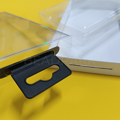 80Pcs Rectangle PP with PE Hanging Tabs KY-CP0001-35A-1