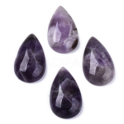 Natural Amethyst Cabochons G-N326-72C-1