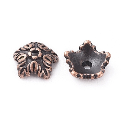 Tibetan Style Bead Caps LS-TIBEB-A24621-R-FF-1