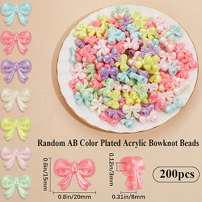 200pcs Opaque Acrylic Beads MACR-SP0001-45-1