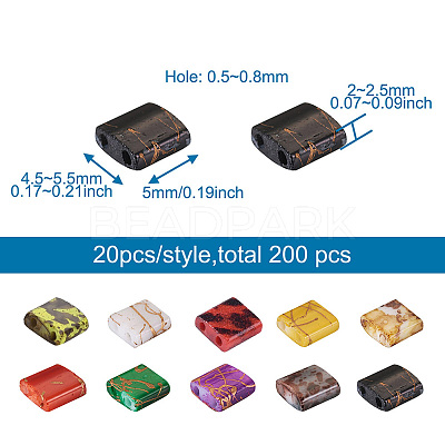 200Pcs 10 Colors Electroplate Glass Seed Beads SEED-CD0001-03B-1