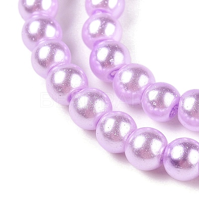 Baking Paint Pearlized Glass Pearl Round Bead Strands HY-Q003-4mm-47-A-1