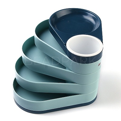 Rotatable 4-Layer Plastic Jewelry Storage Box AJEW-I050-01A-1