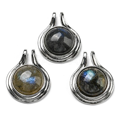Natural Labradorite Pendants G-M405-06P-1
