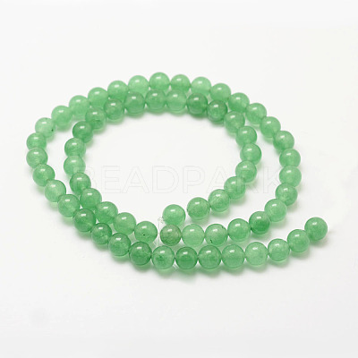 Natural Green Aventurine Bead Strands X-G-P281-01-8mm-1
