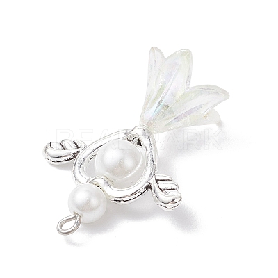 Acrylic & Tibetan Style Alloy Pendants PALLOY-JF04330-01-1