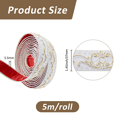 PVC Self-Adhesive Flexible Molding Trim AJEW-WH0348-636B-1