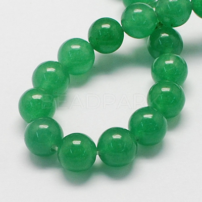 Natural White Jade Bead Strands G-R165-10mm-14-1