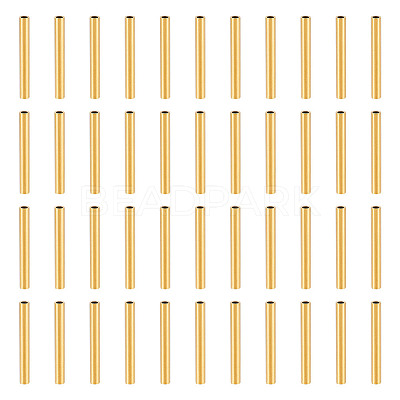30Pcs Ion Plating(IP) 304 Stainless Steel Tube Beads STAS-UN0053-11-1