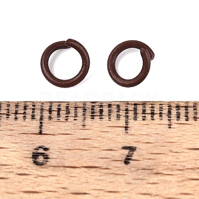 Spray Painted Iron Open Jump Rings IFIN-T017-04C-02-1