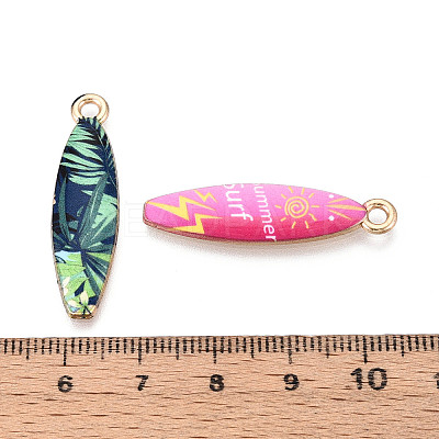 Alloy Enamel Pendants ENAM-T022-40KCG-1