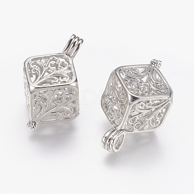 Brass Locket Pendants KK-P115-06P-1