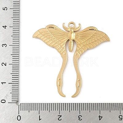 304 Stainless Steel Moth Pendants X-STAS-S186-08B-G-1