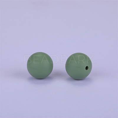 Round Silicone Focal Beads SI-JX0046A-104-1