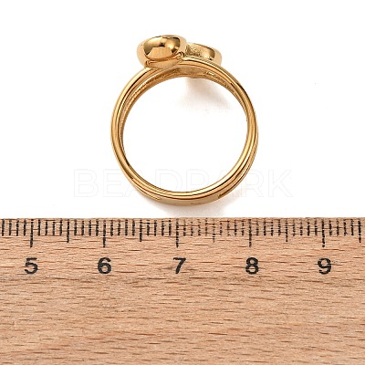 304 Stainless Steel Pave Cubic Zirconia Finger Rings for Women RJEW-K319-02C-G-1