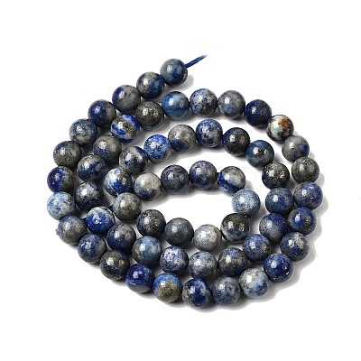 Natural Lapis Lazuli Beads Strands G-A163-07-6mm-1