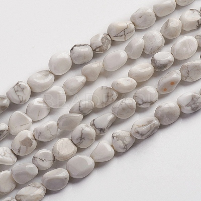 Natural Howlite Beads Strands X-G-D0002-B34-1