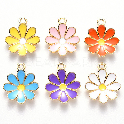 Alloy Enamel Pendants ENAM-S121-116-G-1